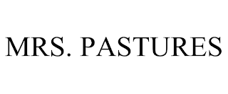 MRS. PASTURES