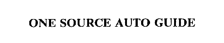 ONE SOURCE AUTO GUIDE
