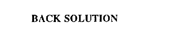 BACK SOLUTION