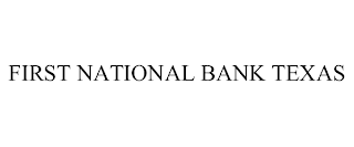 FIRST NATIONAL BANK TEXAS