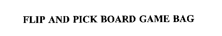 FLIP AND PICK BOARD GAME BAG