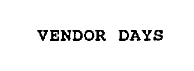 VENDOR DAYS