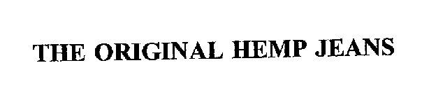 THE ORIGINAL HEMP JEANS