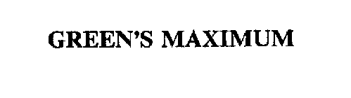 GREEN'S MAXIMUM