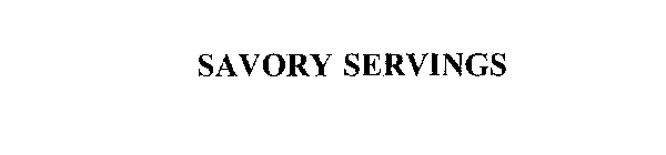SAVORY SERVINGS