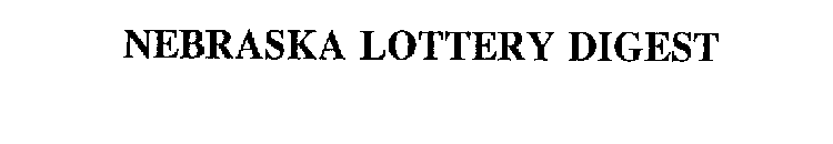 NEBRASKA LOTTERY DIGEST