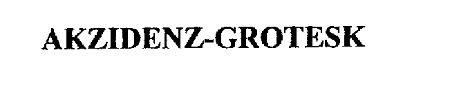 AKZIDENZ-GROTESK