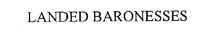 LANDED BARONESS