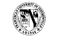 FRANCISCAN UNIVERSITY OF STEUBENVILLE AD 1946 FORTITUDO PRUDENTIA O.P.C.