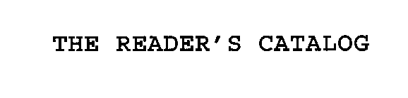 THE READER'S CATALOG