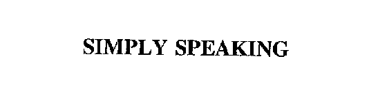 SIMPLY SPEAKING