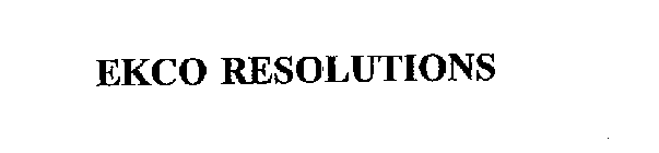 EKCO RESOLUTIONS