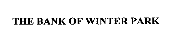 THE BANK OF WINTER PARK