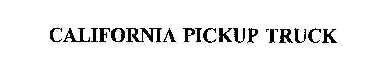 CALIFORNIA PICKUP TRUCK