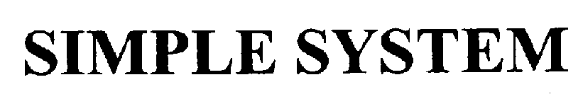 SIMPLE SYSTEM