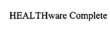 HEALTHWARE COMPLETE