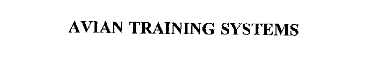 AVIAN TRAINING SYSTEMS