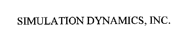 SIMULATION DYNAMICS, INC.