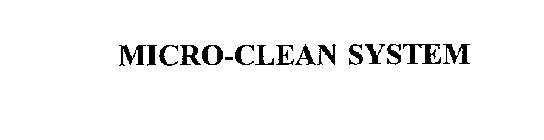 MICRO-CLEAN SYSTEM