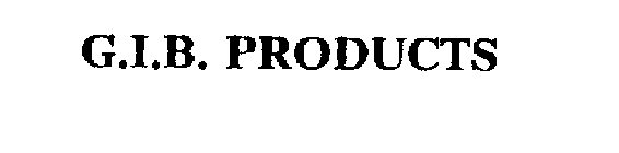G.I.B. PRODUCTS