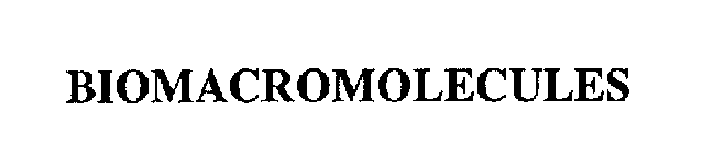 BIOMACROMOLECULES