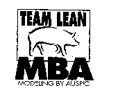 TEAM LEAN MBA MODELING BY AUSPIG