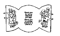 THANK YOU FOR USING CHANCE GIFT TAGS THANK YOU FOR GIVING SOMEONE A CHANCE