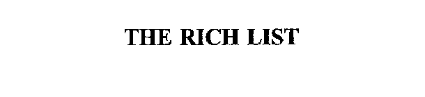 THE RICH LIST