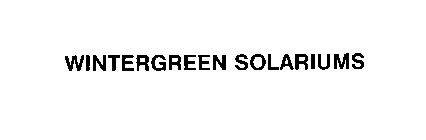 WINTERGREEN SOLARIUMS