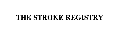 THE STROKE REGISTRY