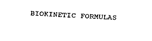 BIOKINETIC FORMULAS