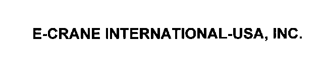 E-CRANE INTERNATIONAL-USA, INC.