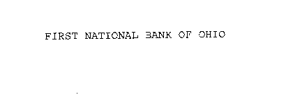 FIRST NATIONAL BANK OF OHIO