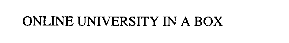 ONLINE UNIVERSITY IN A BOX