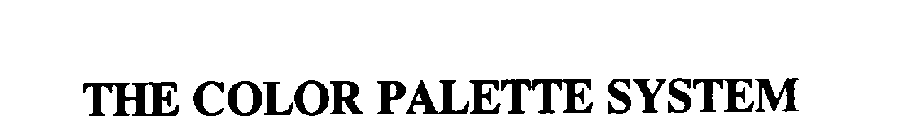THE COLOR PALETTE SYSTEM