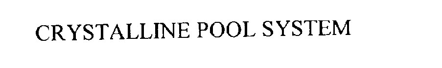 CRYSTALLINE POOL SYSTEM