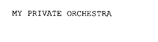 MY PRIVATE ORCHESTRA