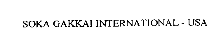 SOKA GAKKAI INTERNATIONAL - USA