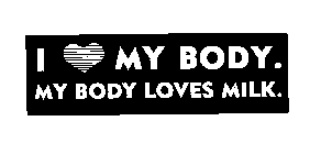 I MY BODY.  MY BODY LOVES MILK.
