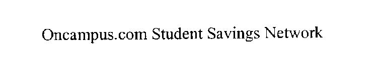ONCAMPUS.COM STUDENT SAVINGS NETWORK
