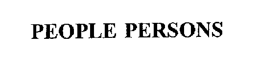 PEOPLE PERSONS