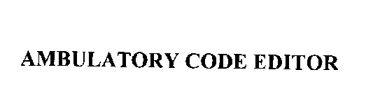 AMBULATORY CODE EDITOR