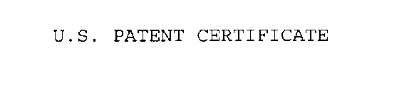 U.S. PATENT CERTIFICATE