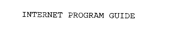 THE INTERNET PROGRAM GUIDE