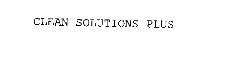 CLEAN SOLUTIONS PLUS