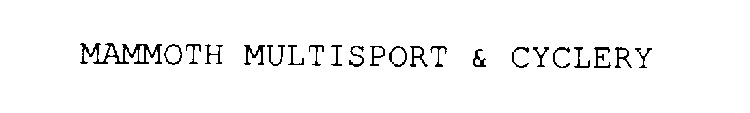 MAMMOTH MULTISPORT & CYCLERY