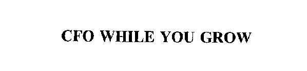 CFO WHILE YOU GROW