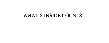 WHAT'S INSIDE COUNTS