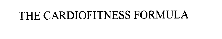 THE CARDIOFITNESS FORMULA