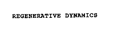 REGENERATIVE DYNAMICS